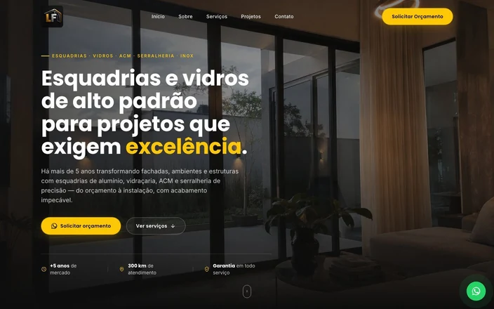 Site da LF Esquadrias